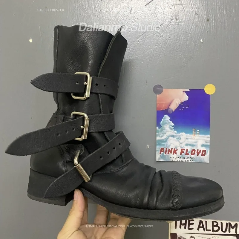 Vintage Fashion Style Men - Sepatu Bot Kulit Asli Pria Model