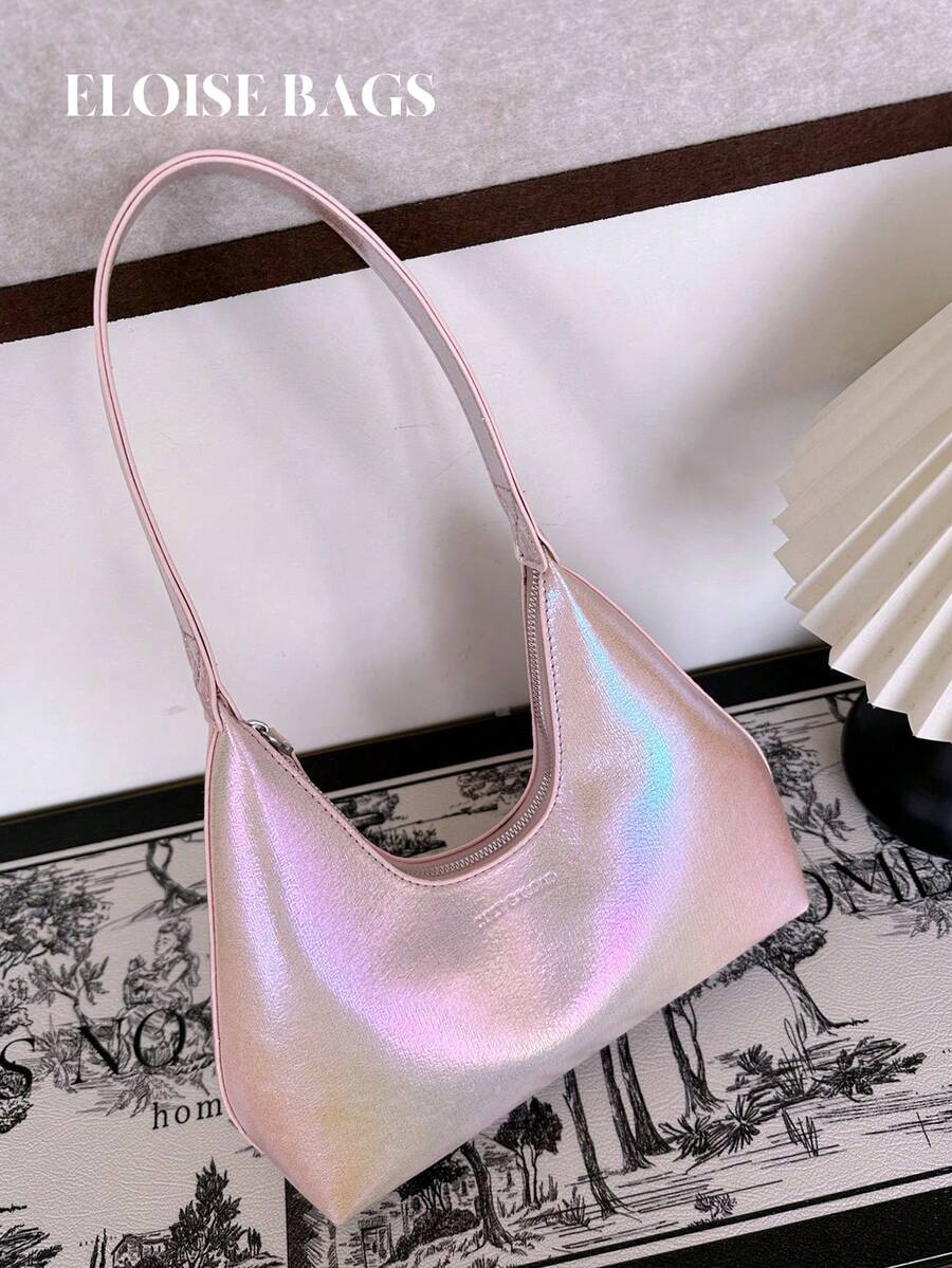 French Vintage Fashion - Tas Ketiak Bulan Sabit Gaya Minimalis