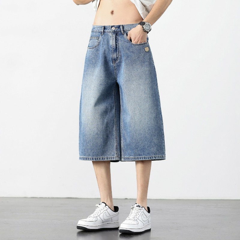 Retro Vintage Korean Fashion - Celana Jeans Pendek Denim Vintage Amerika