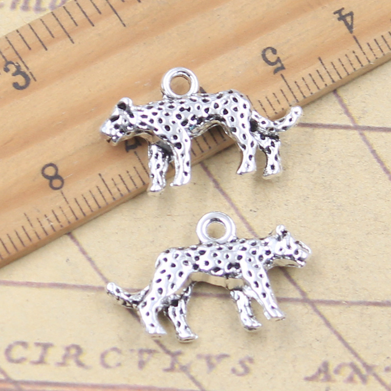 Vintage Fashion Finds - 10pcs Liontin Hewan 3D Cheetah Leopard