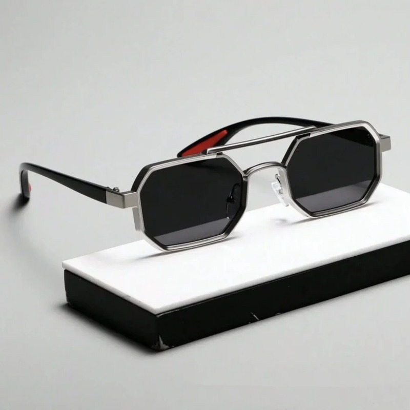 Vintage Fashion Style Men - Kacamata Hitam Vintage Persegi untuk Pria