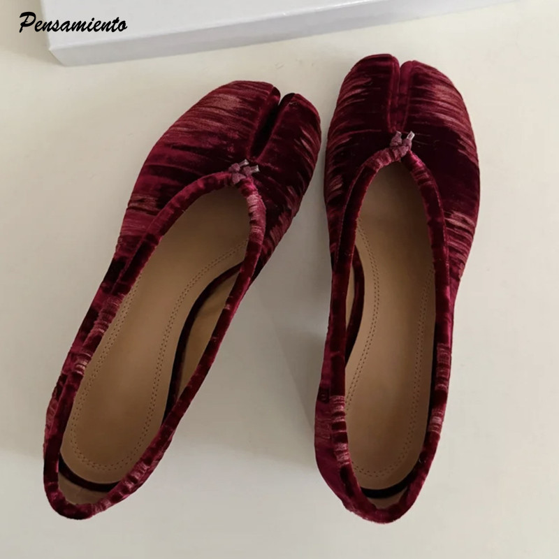 Vintage Fashion Style - Sepatu Balet Wanita Model Lipit Desainer