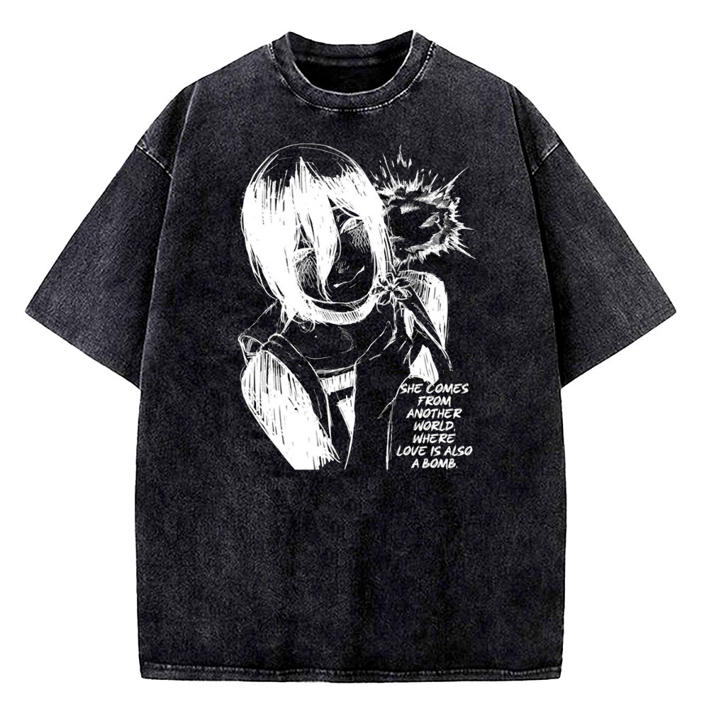 Retro Vintage Korean Fashion - Reze Vintage Kaos Digital Hip Hop