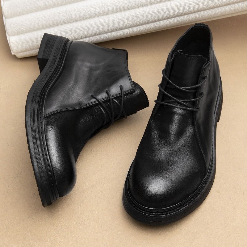 Vintage Fashion Style Men - Sepatu Bot Kulit Asli Pria Vintage