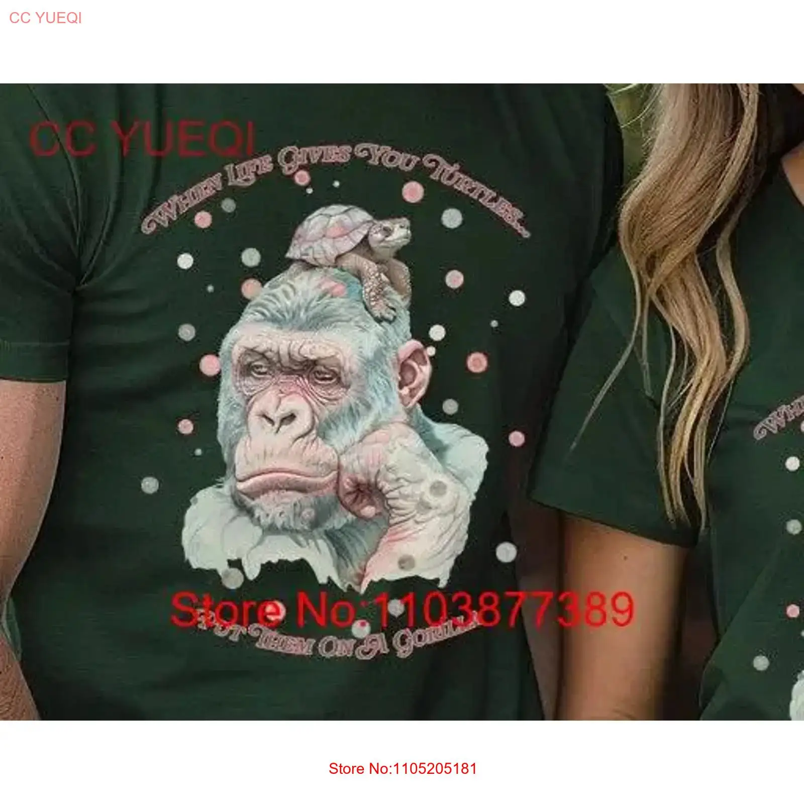 Vintage Fashion Stuff - Kaos Gorilla Turtle Lucu Hal-Hal Aneh