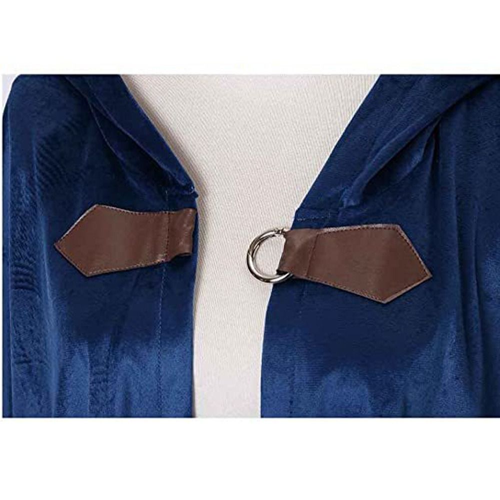 Vintage Fashion Style Men - Jubah Berkerudung Beludru Warna Solid Gaya