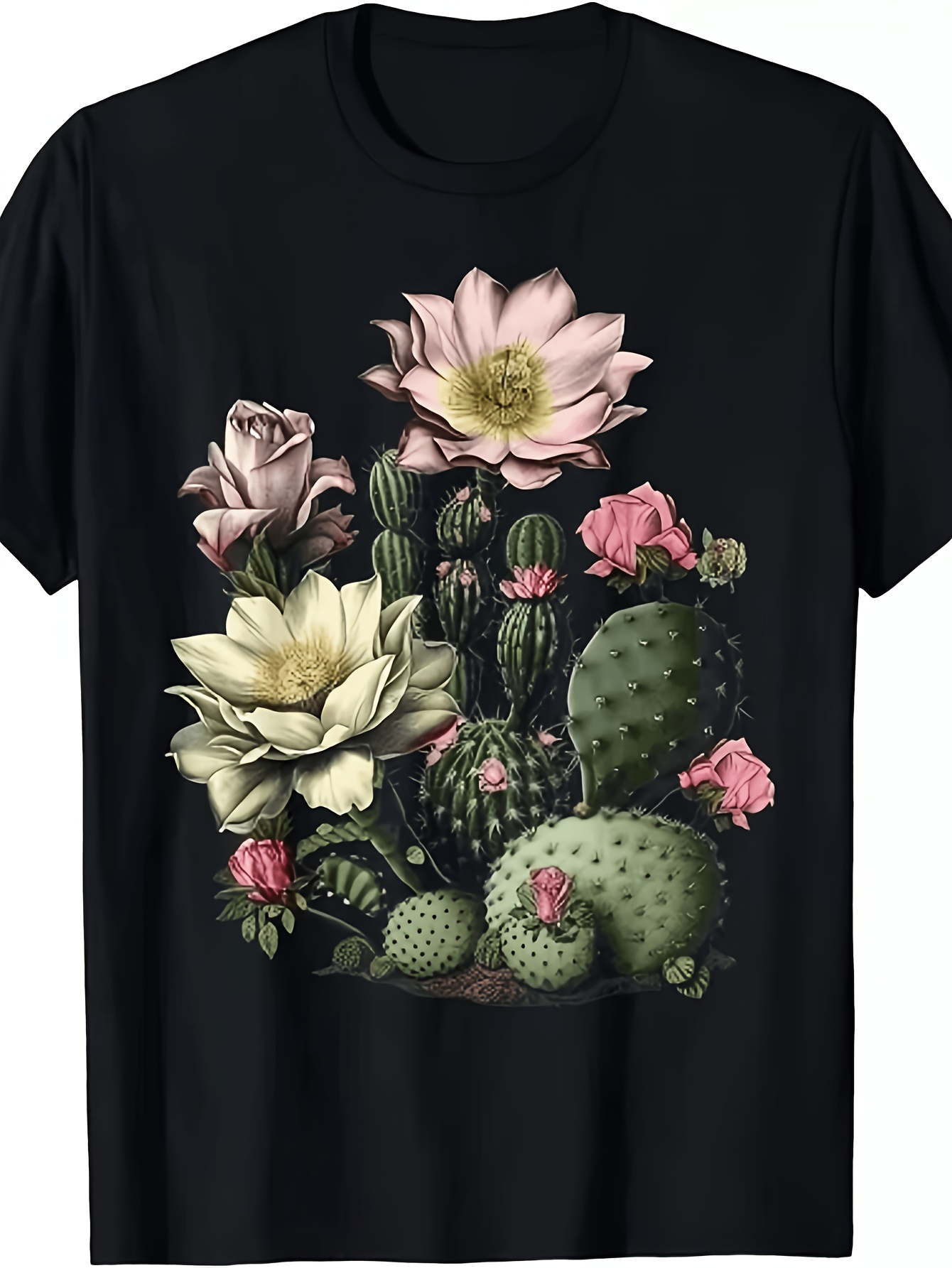 Vintage Fashion Enthusiasts - Kaos Unisex Motif Kaktus dan Sukulen