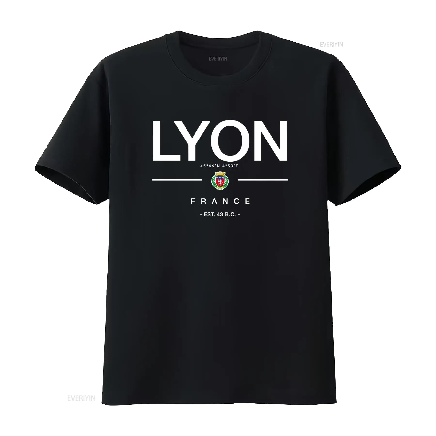 French Vintage Fashion - Kaos Lyon Prancis Pakaian Liburan Souvenir