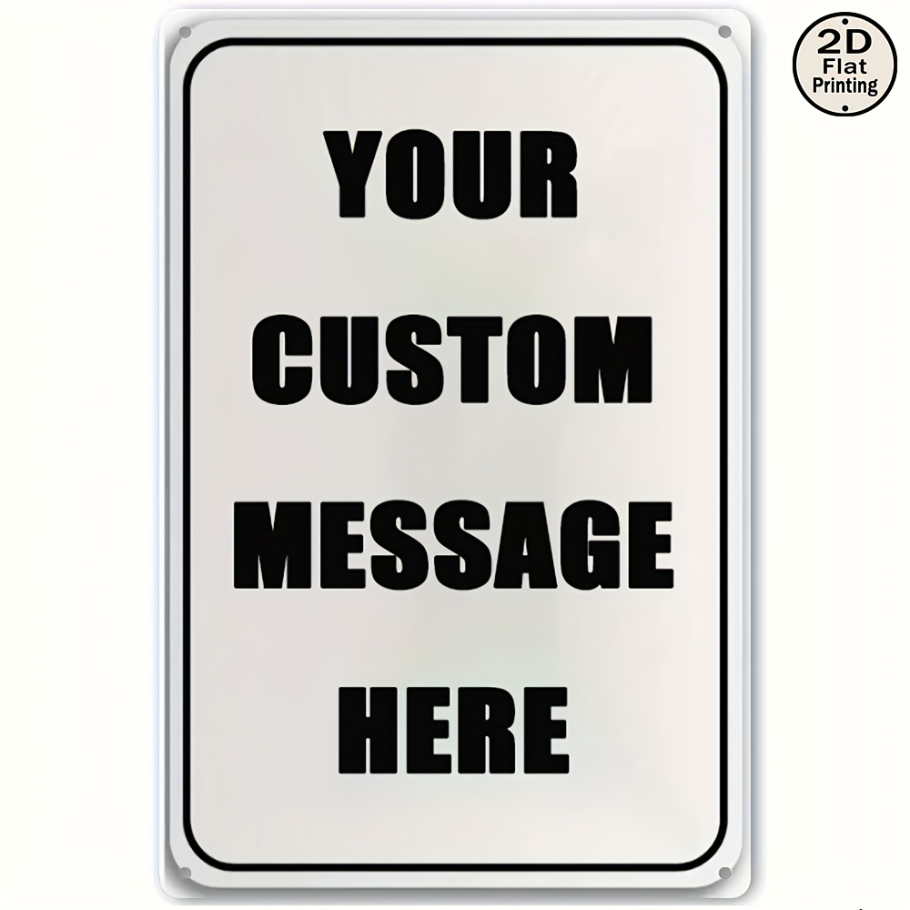 Vintage Fashion Plates - Papan Tanda Logam Kustom dengan Teks,
