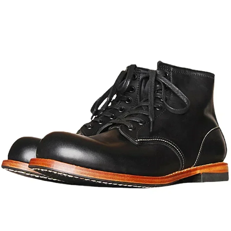 Vintage Fashion Style Men - Vintage pria Goodyear bot kulit asli