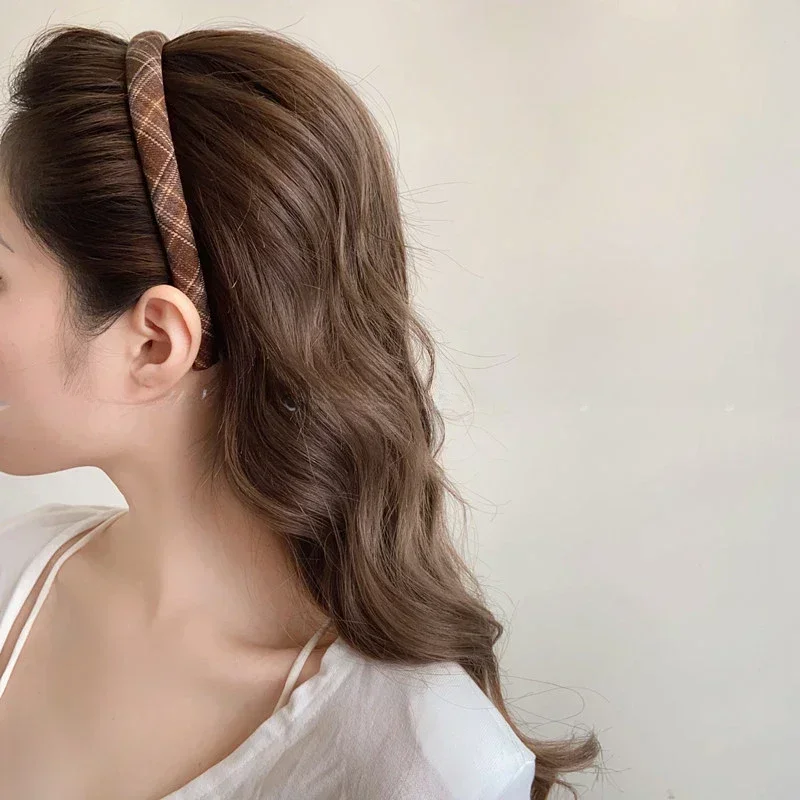 Bando Bezel kotak-kotak elegan - Retro Vintage Korean Fashion ulasan dan harga