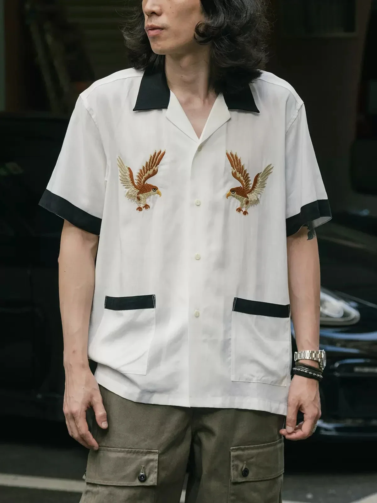 Kaus Kemah bordir gaya lama ti - Bowling Shirt Camp ulasan dan harga