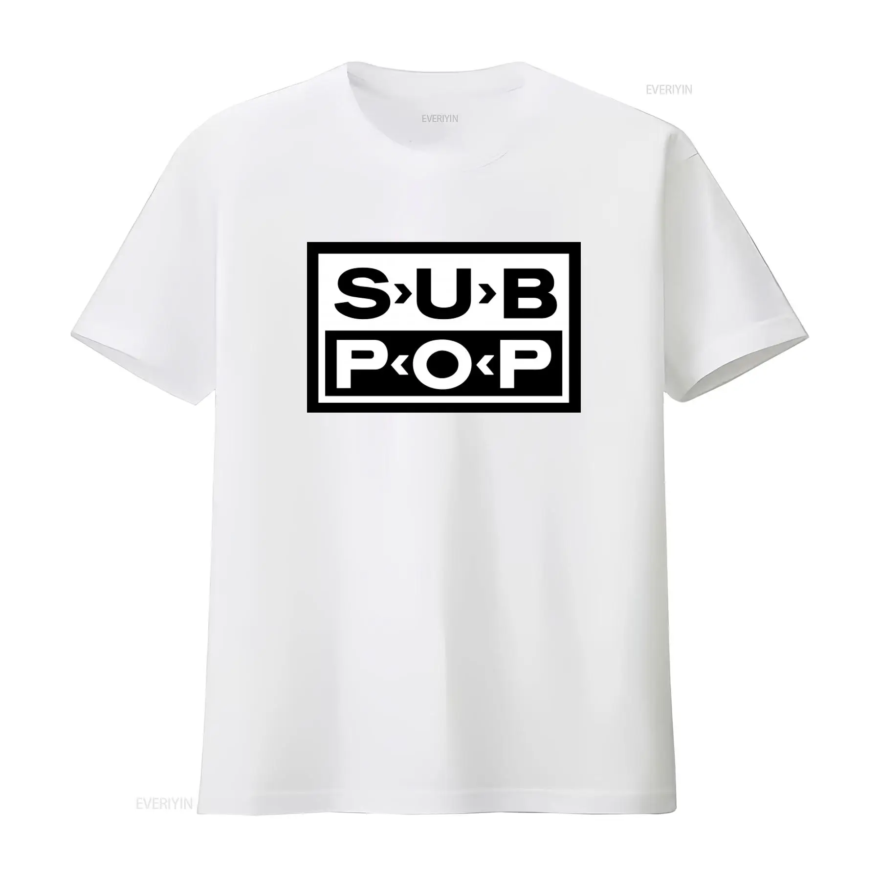 Kaos Logo Sub Pop Hitam dengan - Vintage Fashion Style Men ulasan dan harga