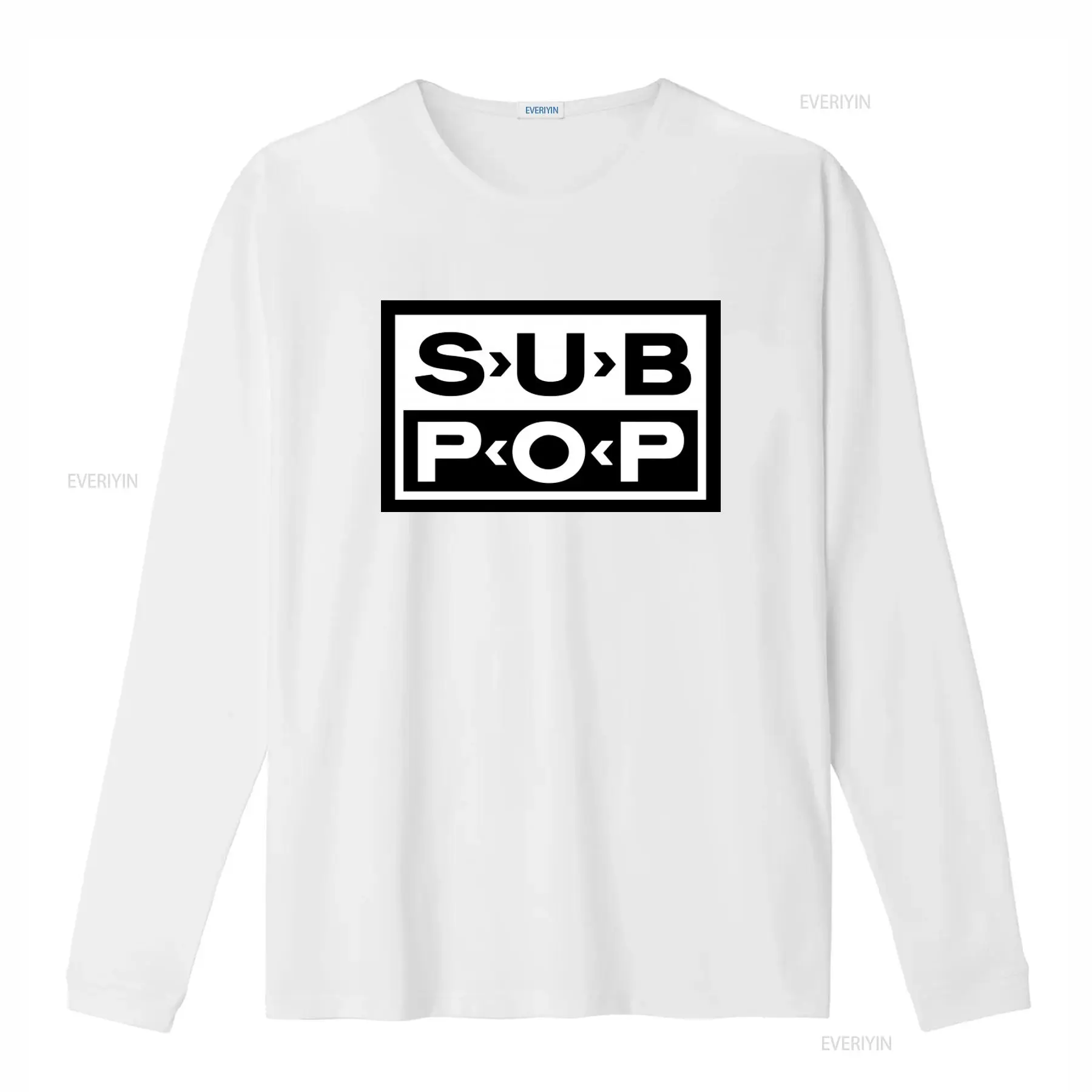 Kaos Logo Sub Pop Hitam dengan - Vintage Fashion Style Men ulasan dan harga