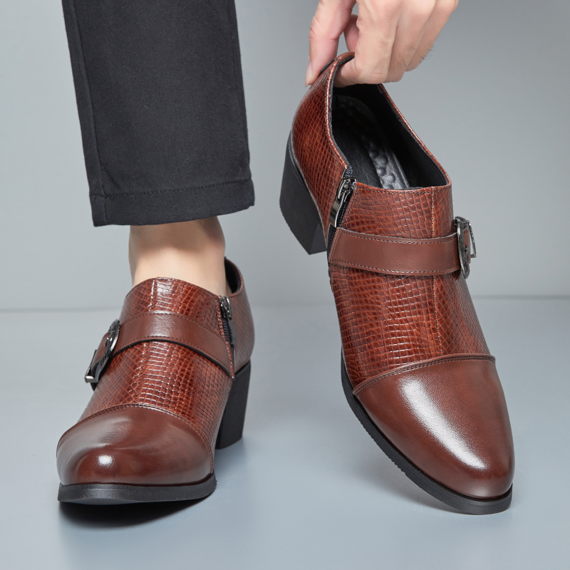 Sepatu Kulit Hak Tinggi Pria G - Vintage Fashion Style Men ulasan dan harga