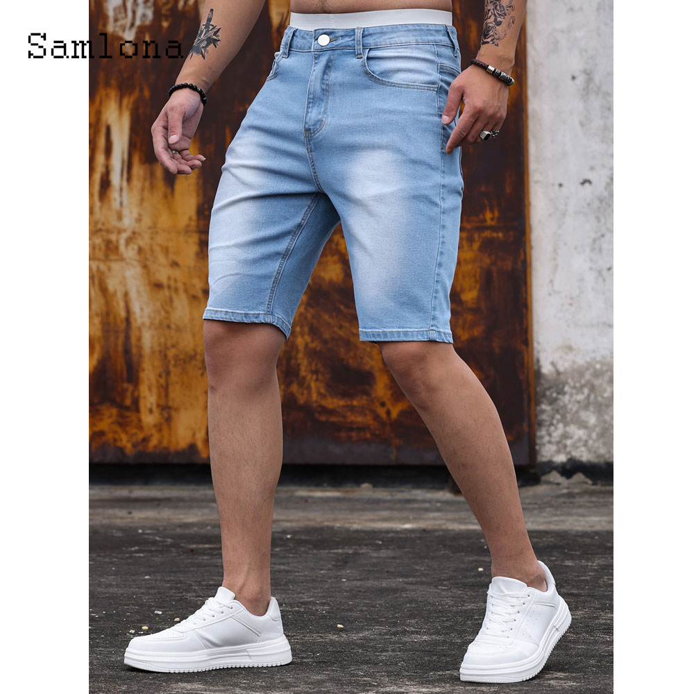 Celana pendek Denim perca untu - Vintage Fashion Style Men ulasan dan harga