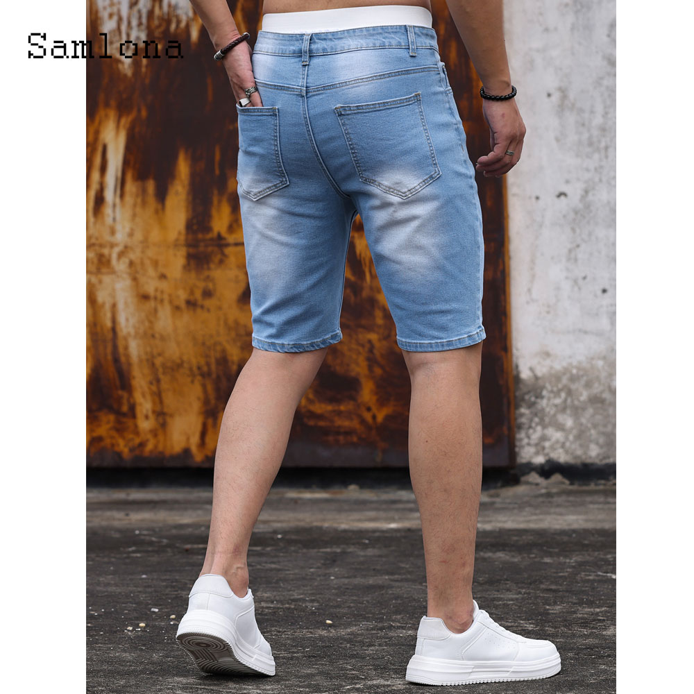 Celana pendek Denim perca untu - Vintage Fashion Style Men ulasan dan harga