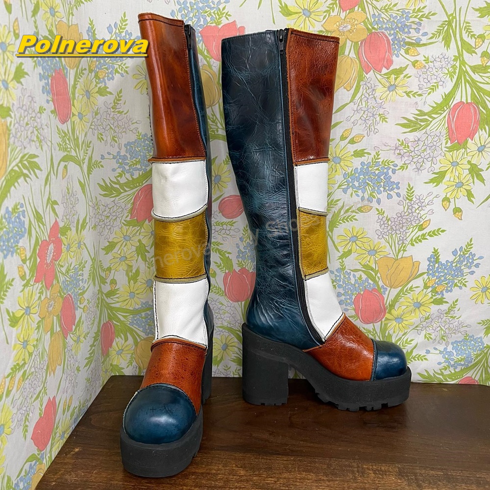 Sepatu Boots Kulit Wanita Retr - Vintage Fashion Style ulasan dan harga