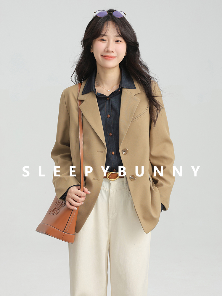 Jaket Blazer Longgar Vintage E - Retro Vintage Korean Fashion ulasan dan harga