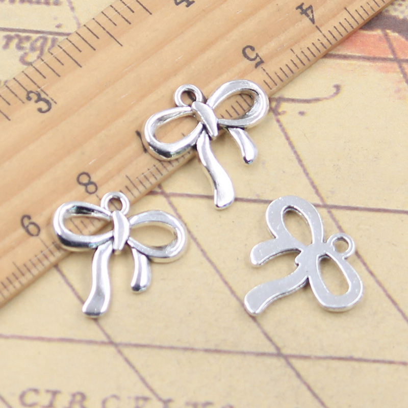 20 buah liontin pita simpul 18 - Vintage Fashion Finds ulasan dan harga