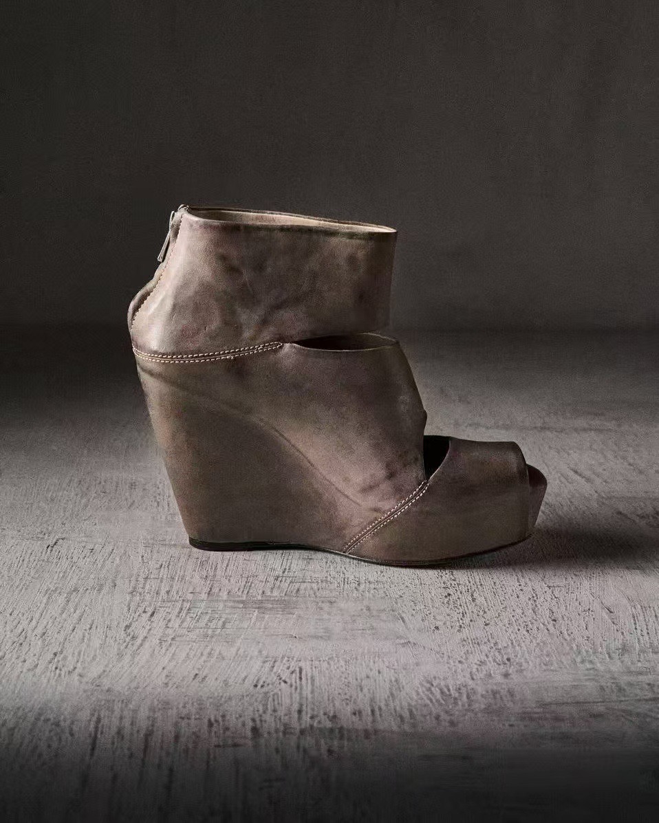 Sepatu Boots Platform Wedge Ku - Vintage Fashion Heels ulasan dan harga