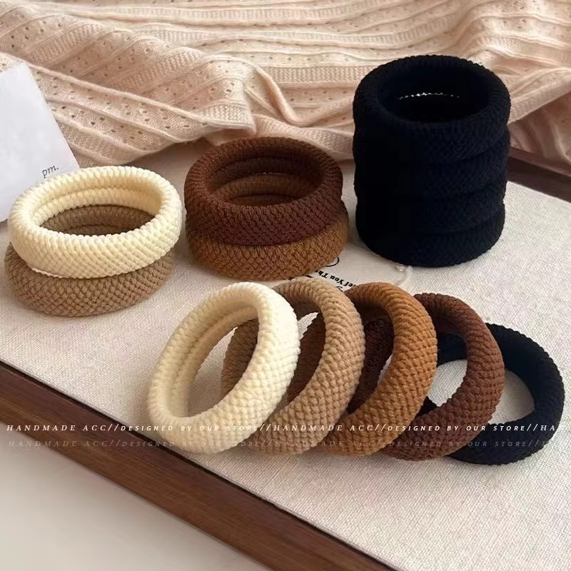 5/10 Buah Ikat Rambut Tebal un - Vintage Fashion Rings ulasan dan harga