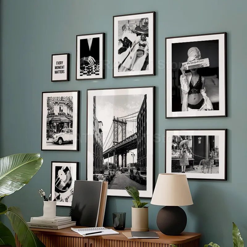 Lukisan kanvas seni dinding an - Vintage Fashion Sketches ulasan dan harga