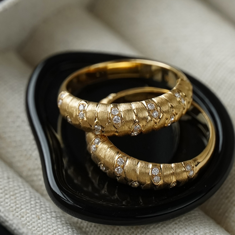 Aazuo Perhiasan Mewah Emas Kun - Vintage Fashion Rings ulasan dan harga
