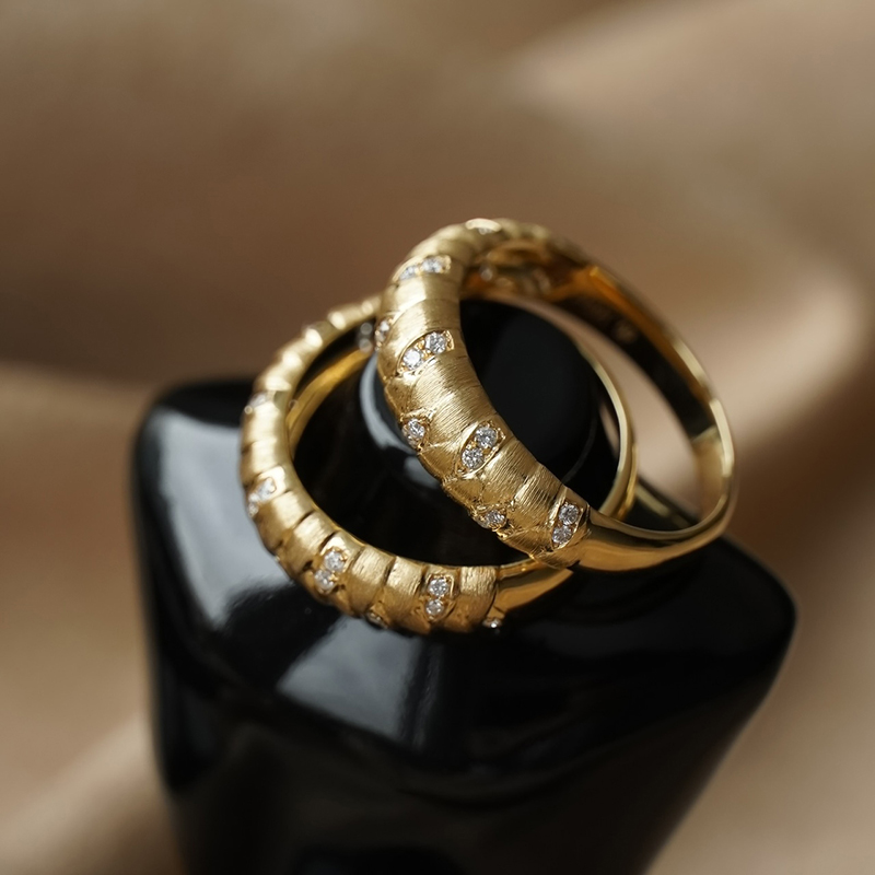 Aazuo Perhiasan Mewah Emas Kun - Vintage Fashion Rings ulasan dan harga