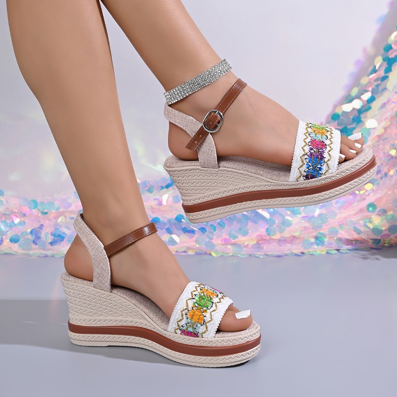 Sepatu Wanita Musim Panas Gaya - Vintage Fashion Heels ulasan dan harga