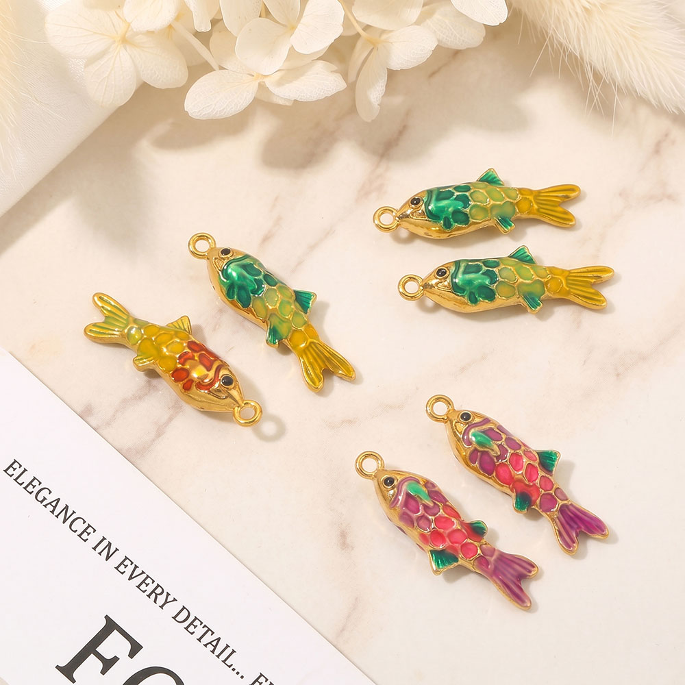 2pcs Liontin Enamel Hewan Laut - Vintage Fashion Finds ulasan dan harga