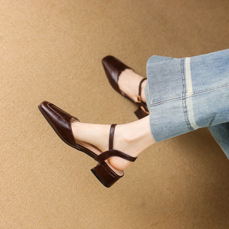 Girseaby 2025 Sandal Wanita Uj - Vintage Fashion Heels ulasan dan harga