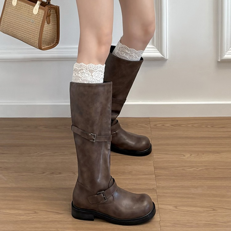 Sepatu Bot Tinggi Wanita Model - Vintage Fashion Heels ulasan dan harga