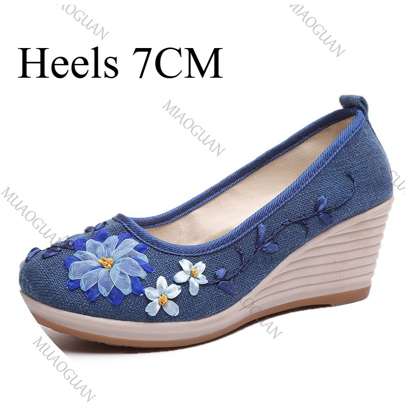 Sepatu Platform Wedge Nyaman W - Vintage Fashion Heels ulasan dan harga