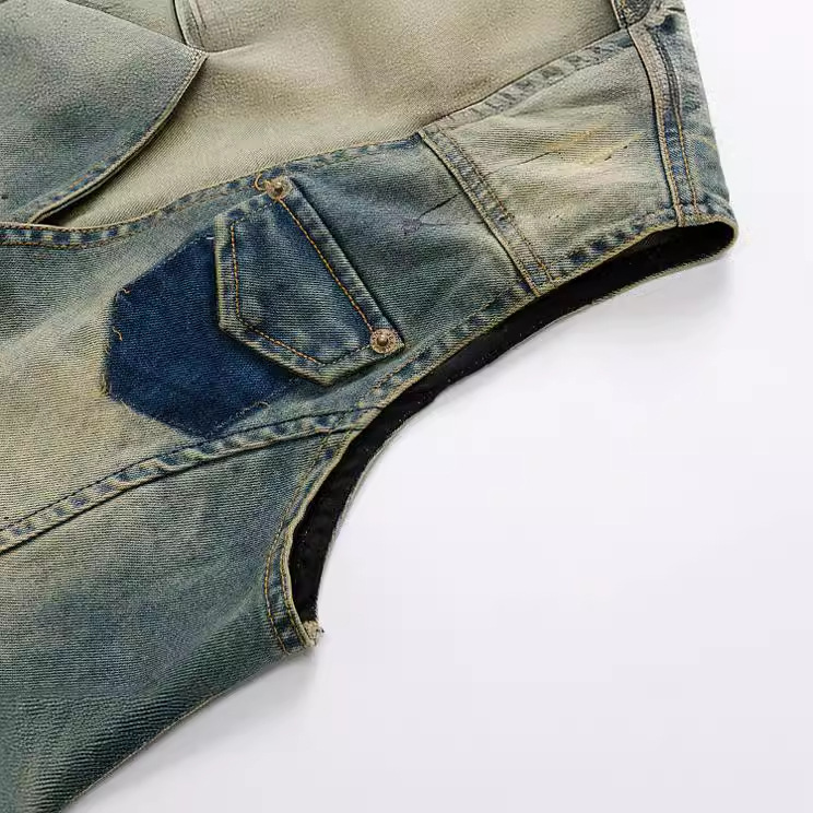 Jaket Jeans Tanpa Lengan Kerah - Retro Vintage Korean Fashion ulasan dan harga
