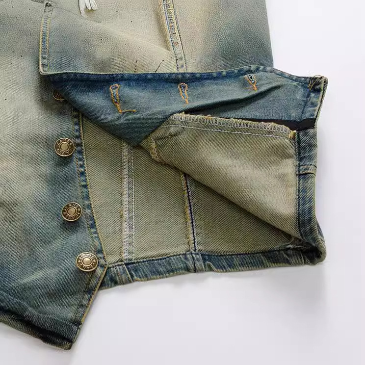 Jaket Jeans Tanpa Lengan Kerah - Retro Vintage Korean Fashion ulasan dan harga
