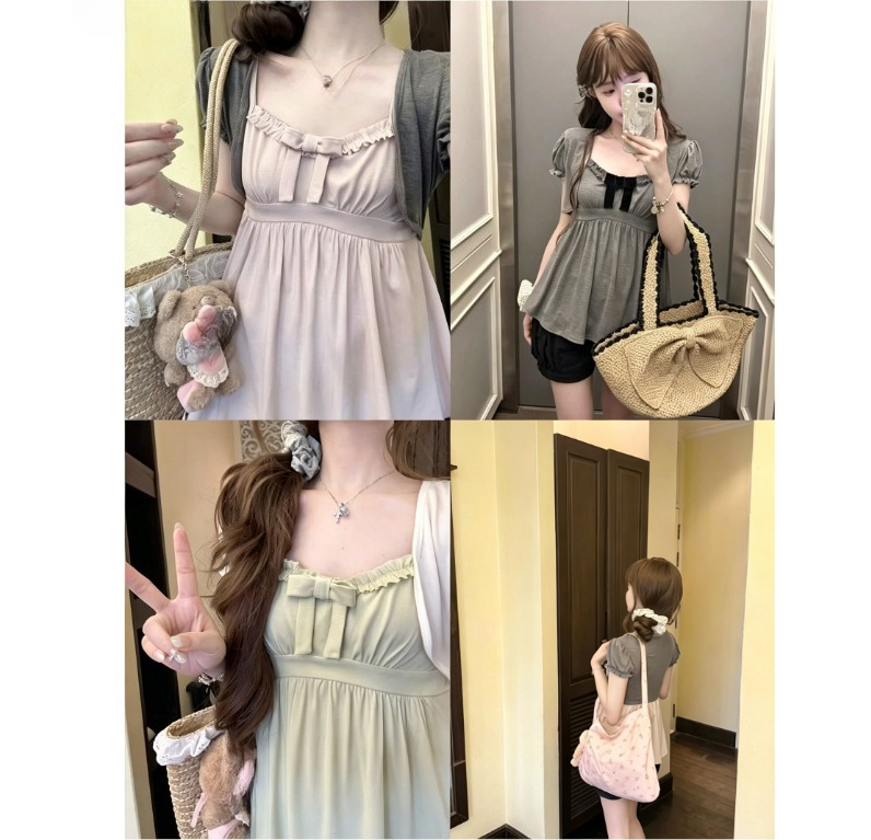 Set atasan dua potong Korea Y2 - Retro Vintage Korean Fashion ulasan dan harga