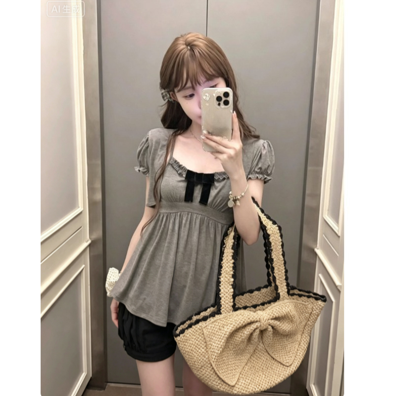 Set atasan dua potong Korea Y2 - Retro Vintage Korean Fashion ulasan dan harga
