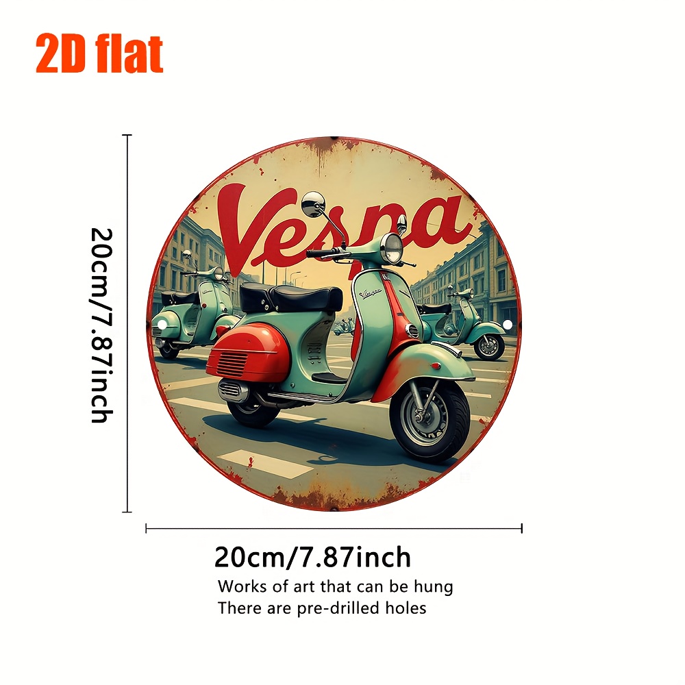 Seni Dinding Logam Skuter Vesn - Vintage Fashion Plates ulasan dan harga