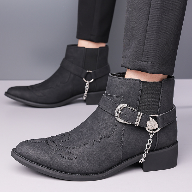 Sepatu Bot Koboi Vintage Pria  - Vintage Fashion Style Men ulasan dan harga