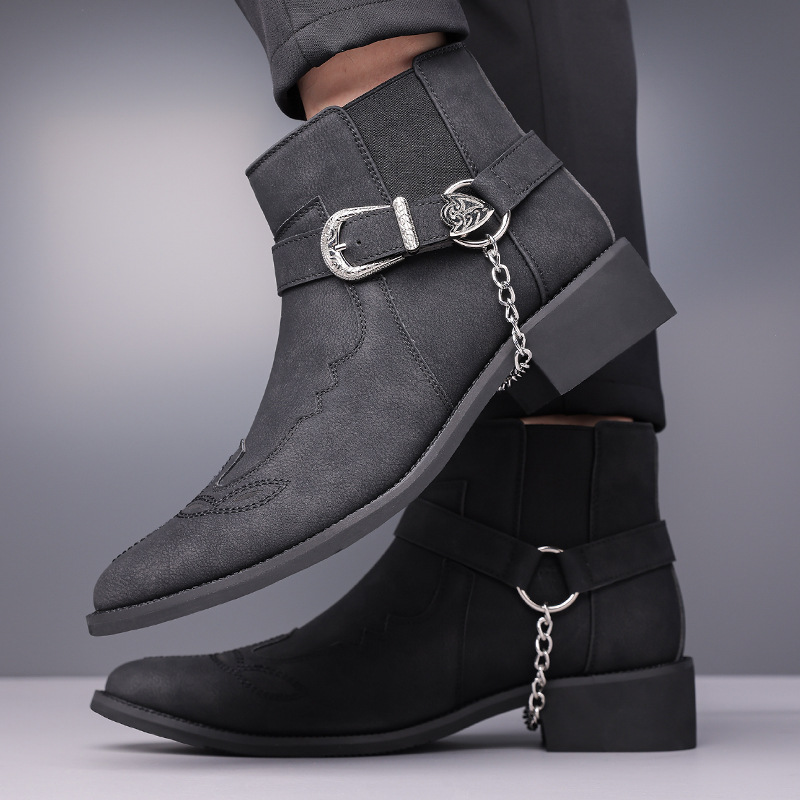 Sepatu Bot Koboi Vintage Pria  - Vintage Fashion Style Men ulasan dan harga