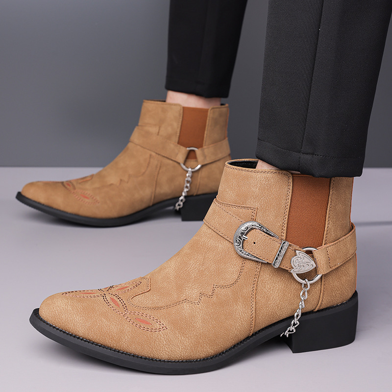 Sepatu Bot Koboi Vintage Pria  - Vintage Fashion Style Men ulasan dan harga