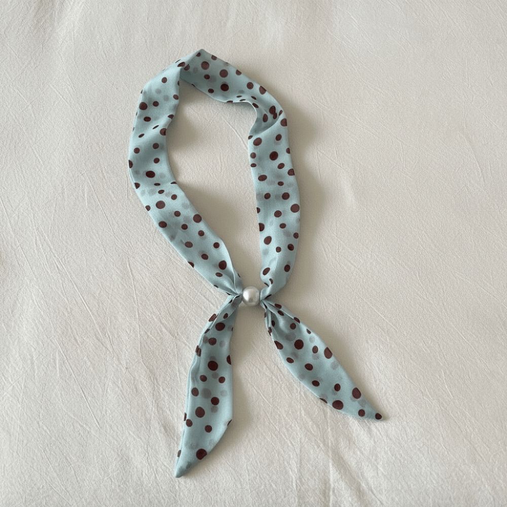 Selendang Sutra Motif Polkadot - French Vintage Fashion ulasan dan harga