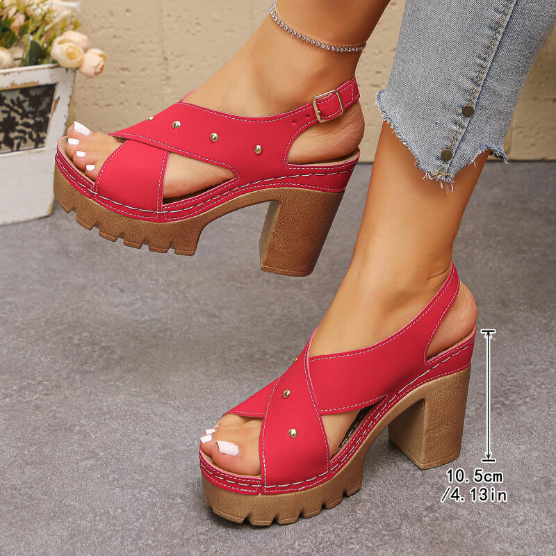 Sandal Gladiator Tali Silang H - Vintage Fashion Heels ulasan dan harga