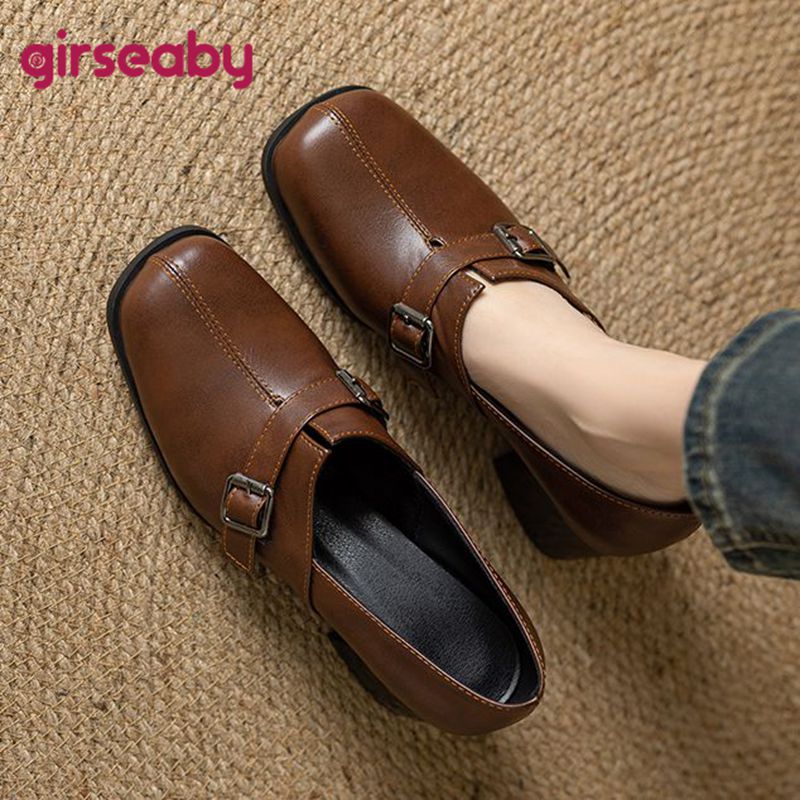 Girseaby Vintage Wanita Pompa  - Vintage Fashion Heels ulasan dan harga
